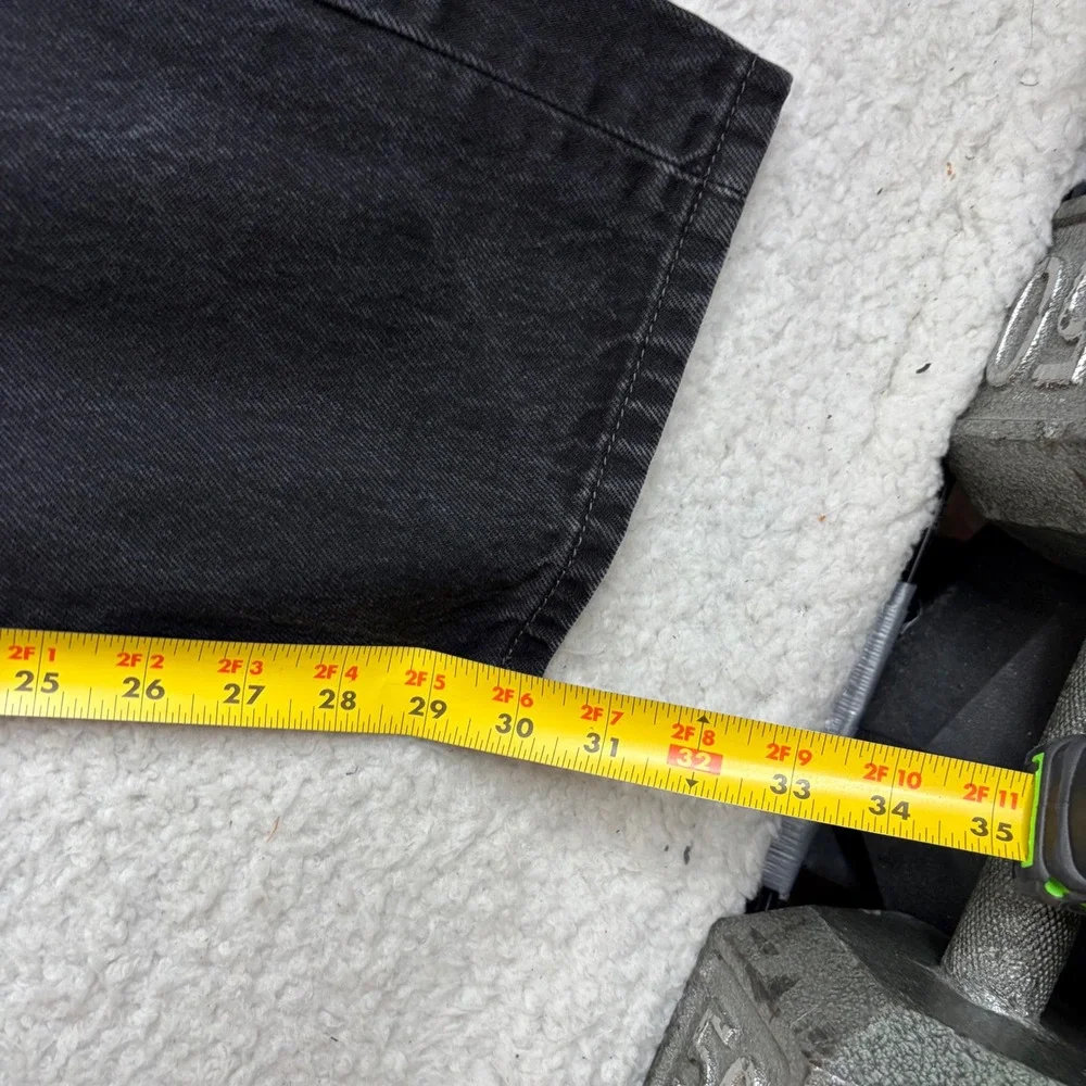 Y2K Levis 501xx Straight Fit Jeans Mens 34x32 (32x30) Black Denim Button Fly